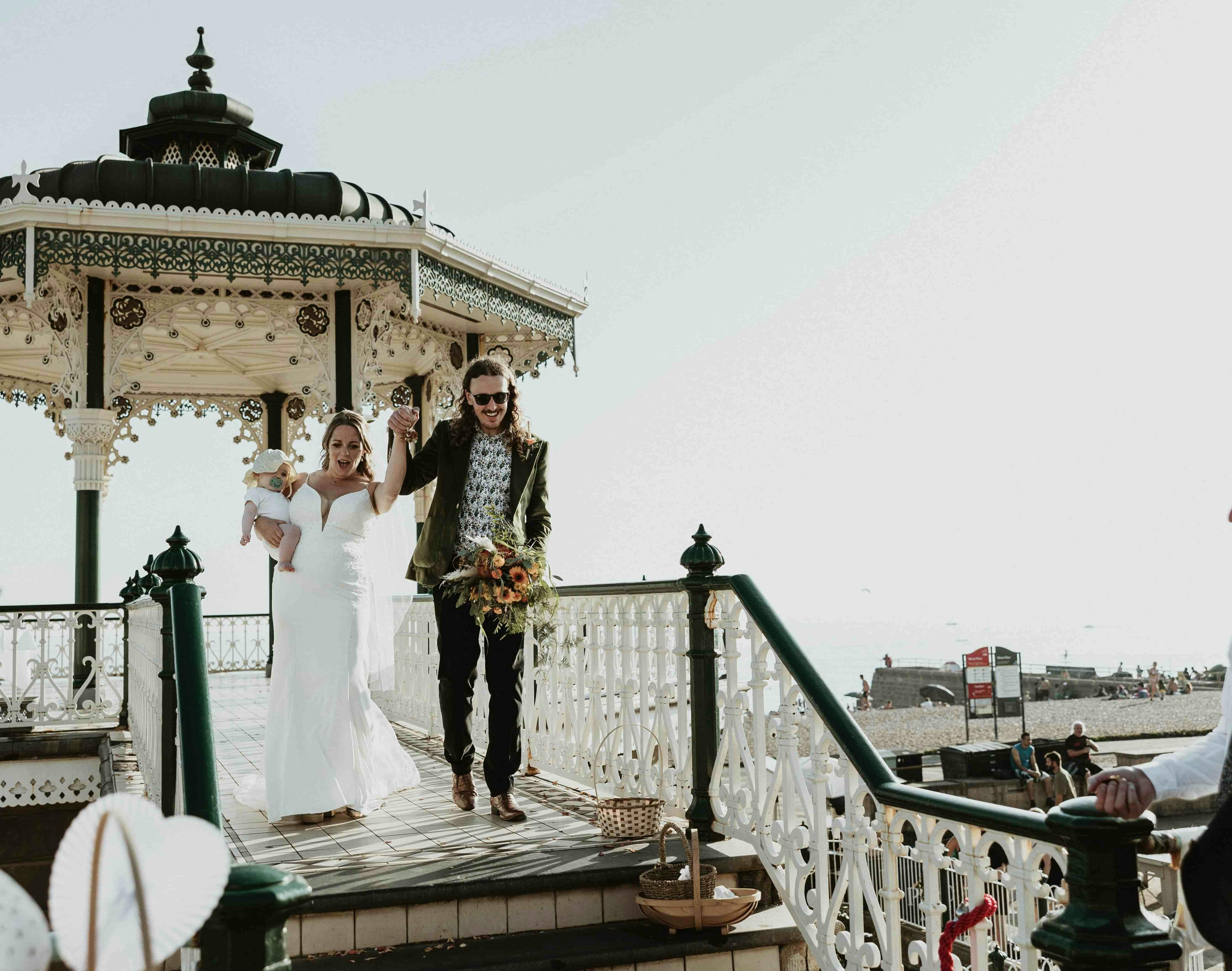 Chat Thing co-founders Gemma Vincent and Zef Maxsted on their wedding day.