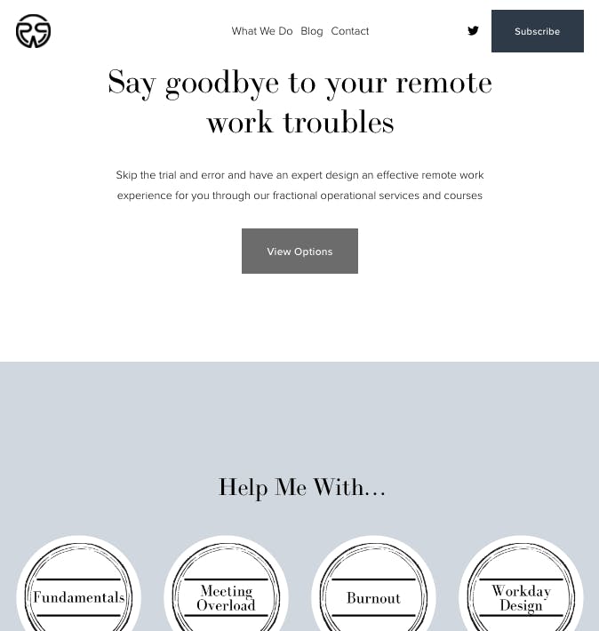 Remote Work Prep homepage