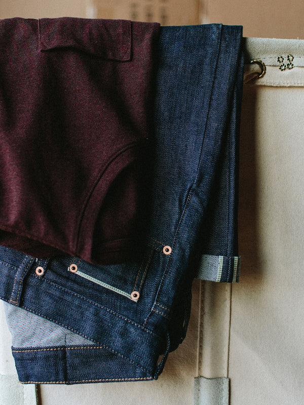 A photo of Taylor Stitch and their custom fabrics.