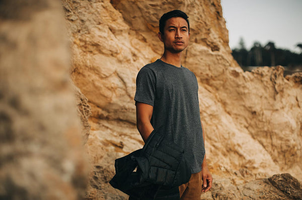 merino shot at beach